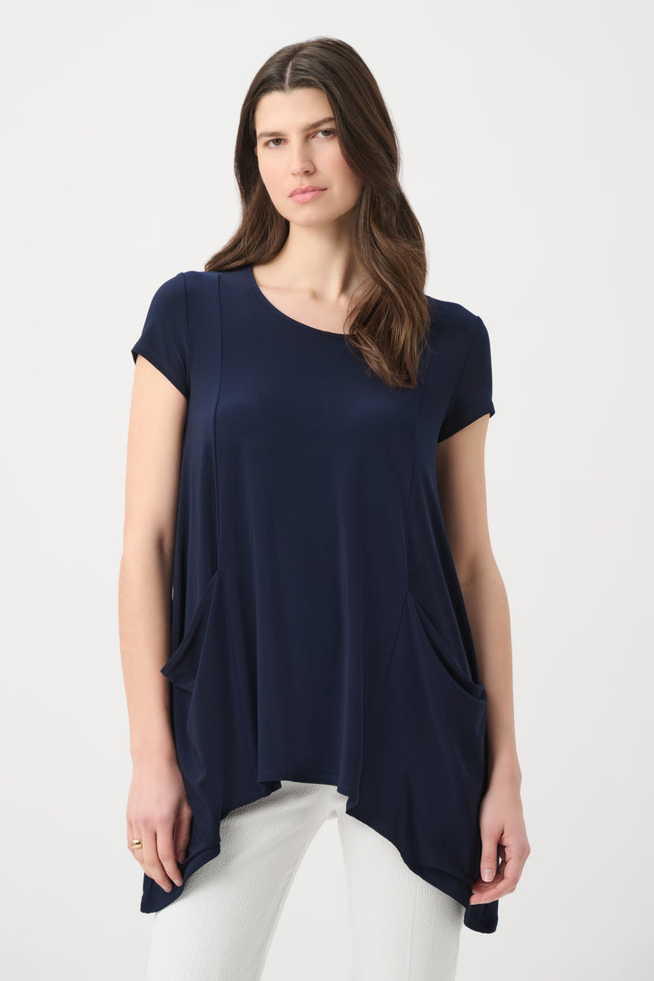 Silky Knit Tunic With Handkerchief Hem 261310