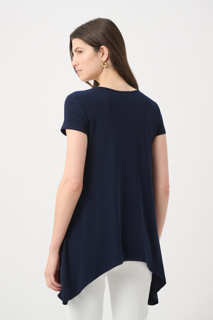 Silky Knit Tunic With Handkerchief Hem 261310