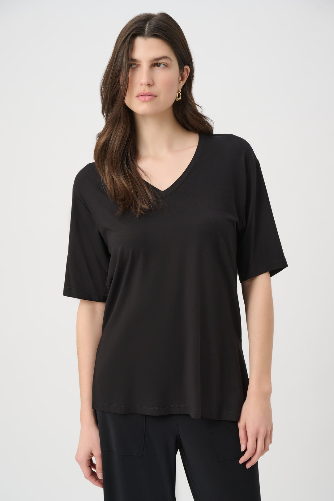 Jersey Boxy Tunic With V-neckline 261600