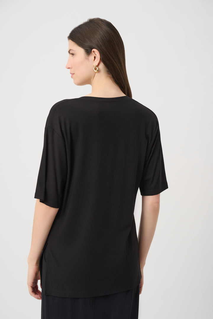 Jersey Boxy Tunic With V-neckline 261600