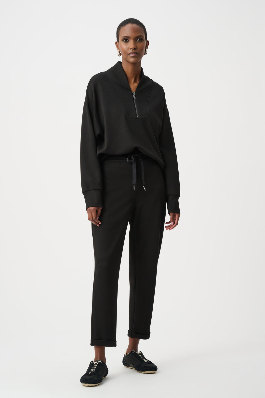 Scuba Jersey Pull-On Jogger Pants With Drawstring Waist Style 261606F26