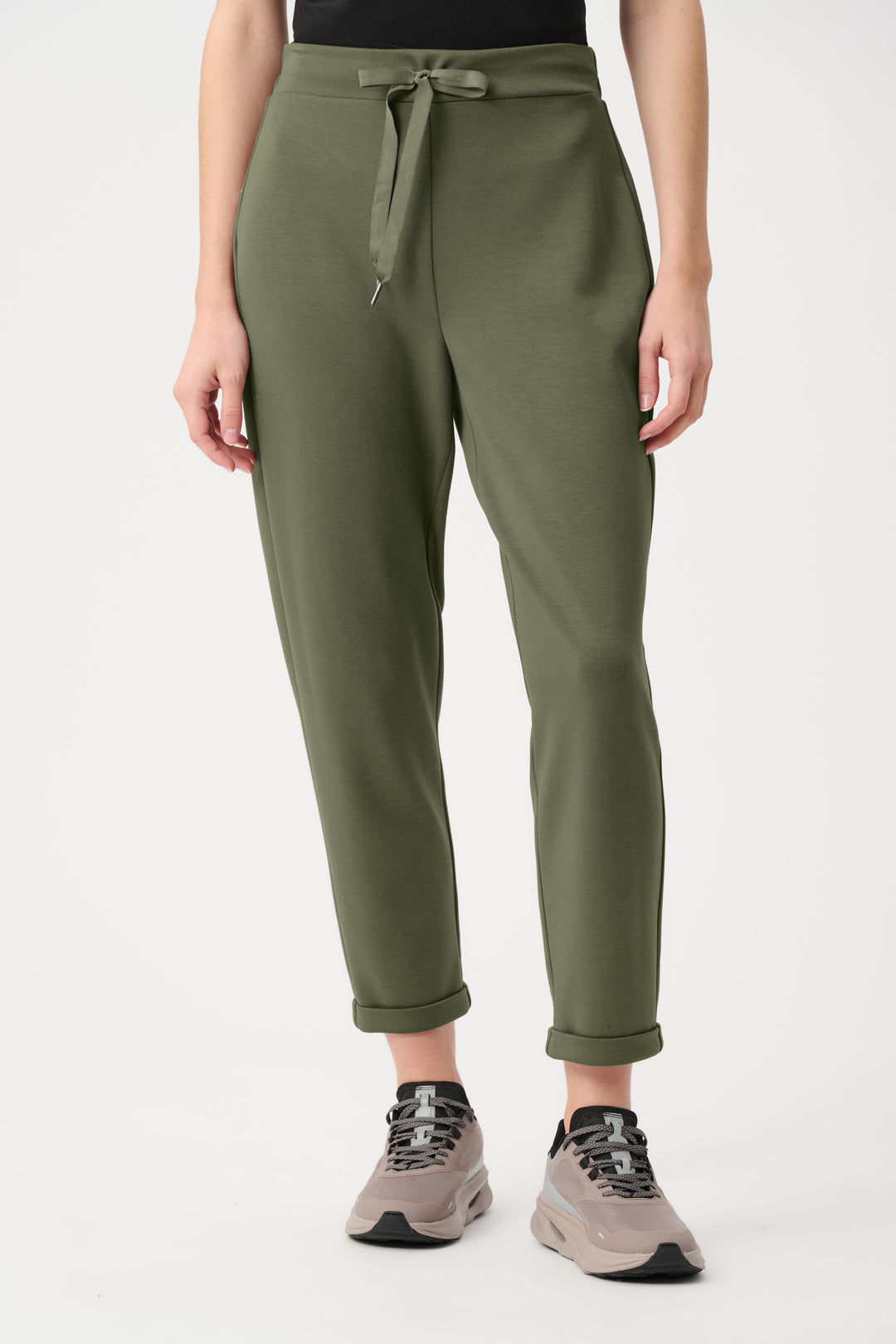 Scuba Jersey Pull-On Jogger Pants With Drawstring Waist Style 261606F26