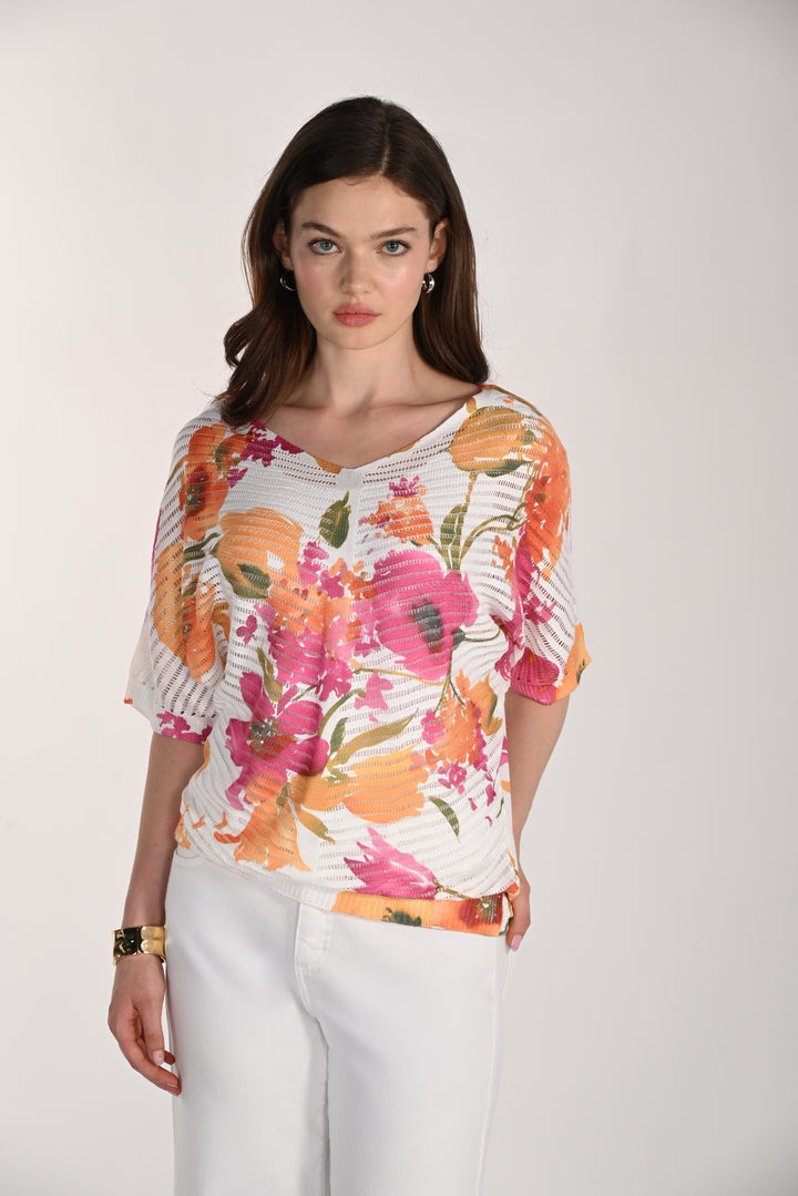 Floral Print Relaxed Fit Top 261644