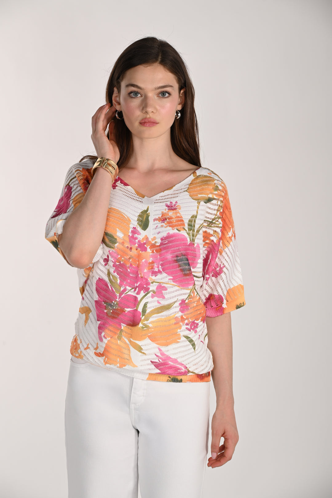 Floral Print Relaxed Fit Top 261644