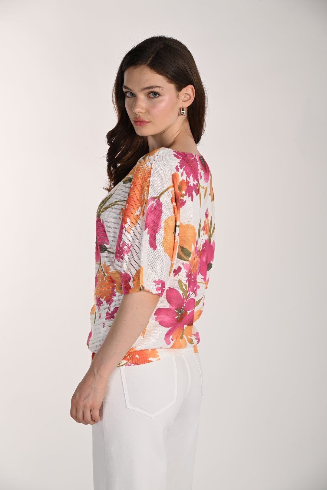 Floral Print Relaxed Fit Top 261644