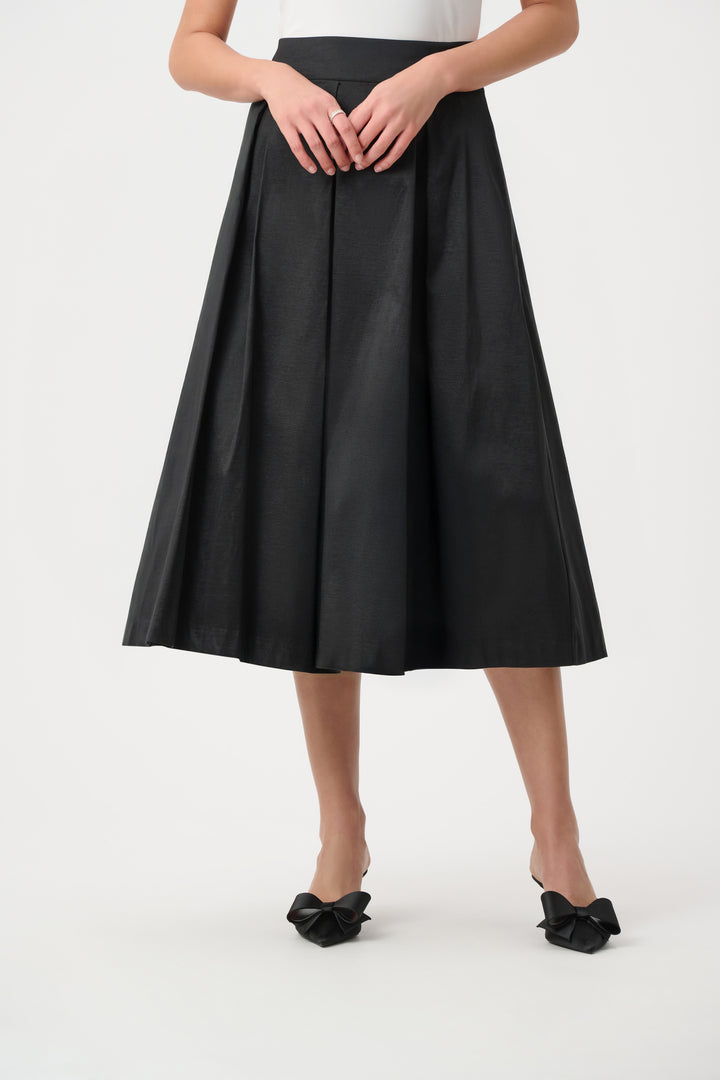 Stretch Taffeta Flared Skirt With Box Pleats Style 261757F26