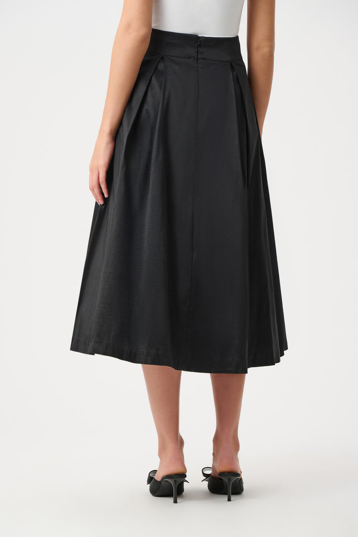 Stretch Taffeta Flared Skirt With Box Pleats Style 261757F26