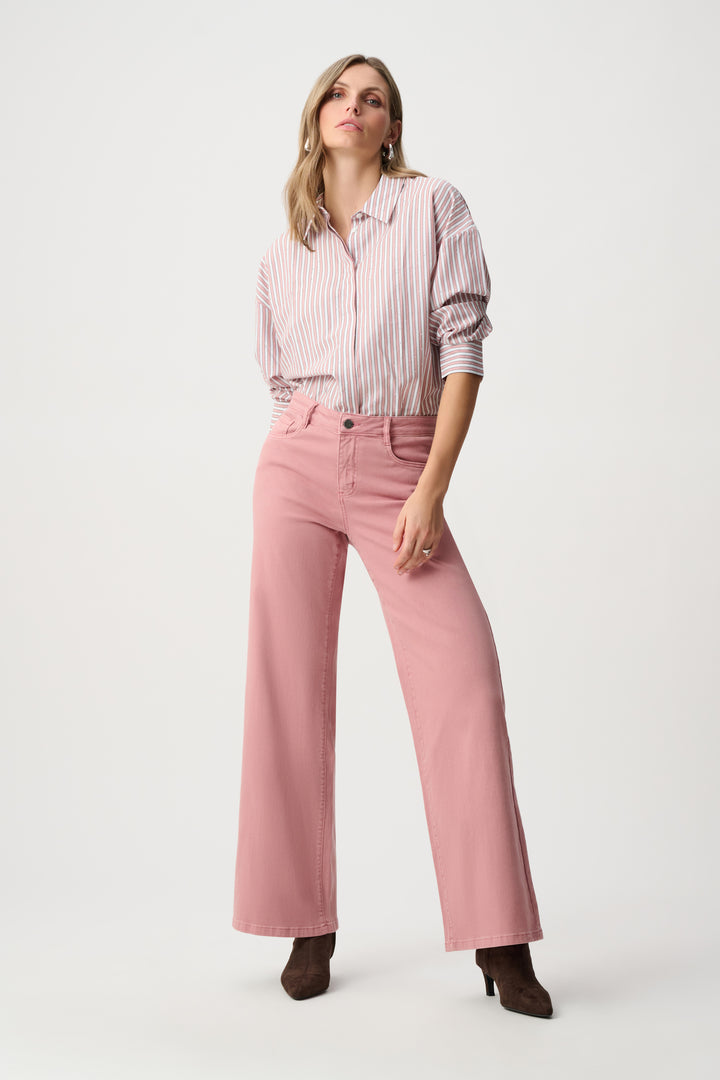 Tencel Stripe Print Boxy Blouse Style 261931F26
