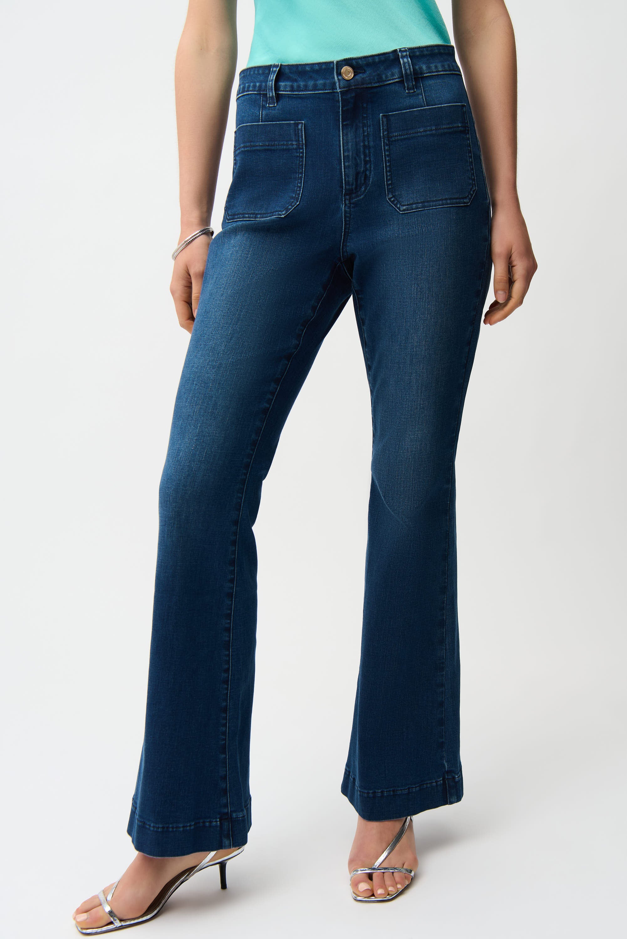 Joseph Ribkoff Flare Jeans With Patch Pockets 261956 – TYH Boutique