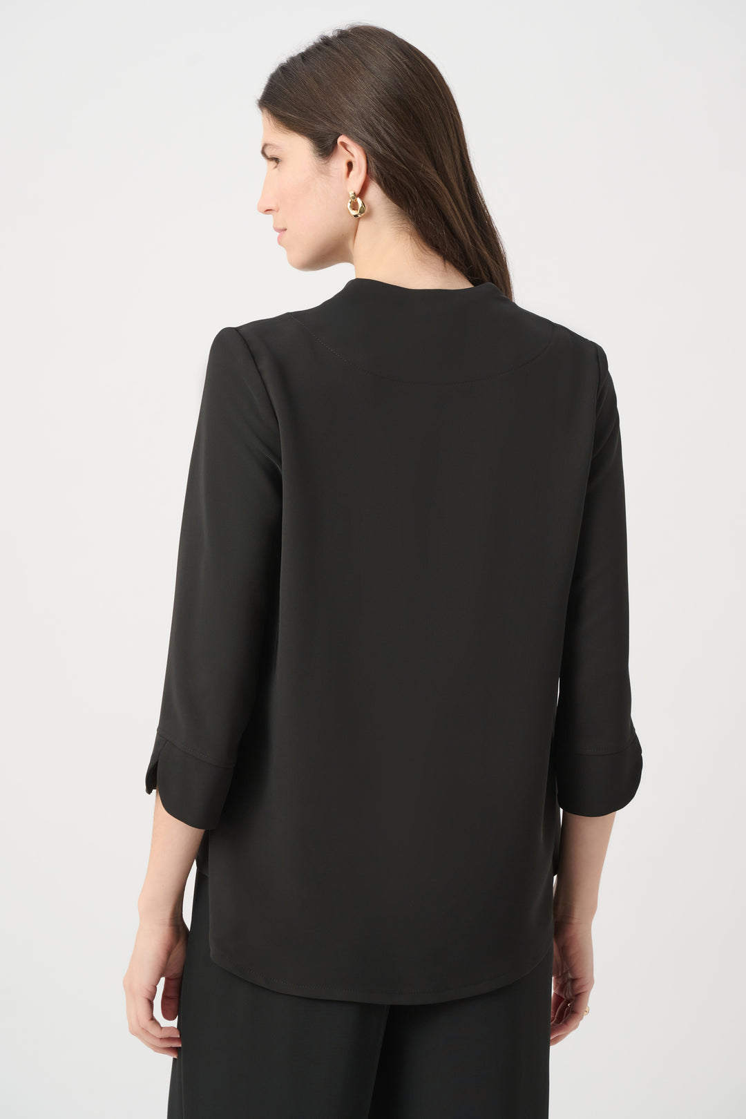 Woven Twill Swing Jacket With Statement Button 262063