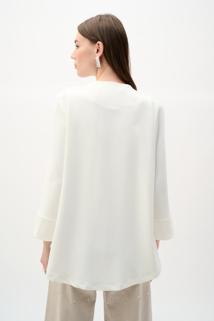 Woven Twill Swing Jacket With Statement Button 262063