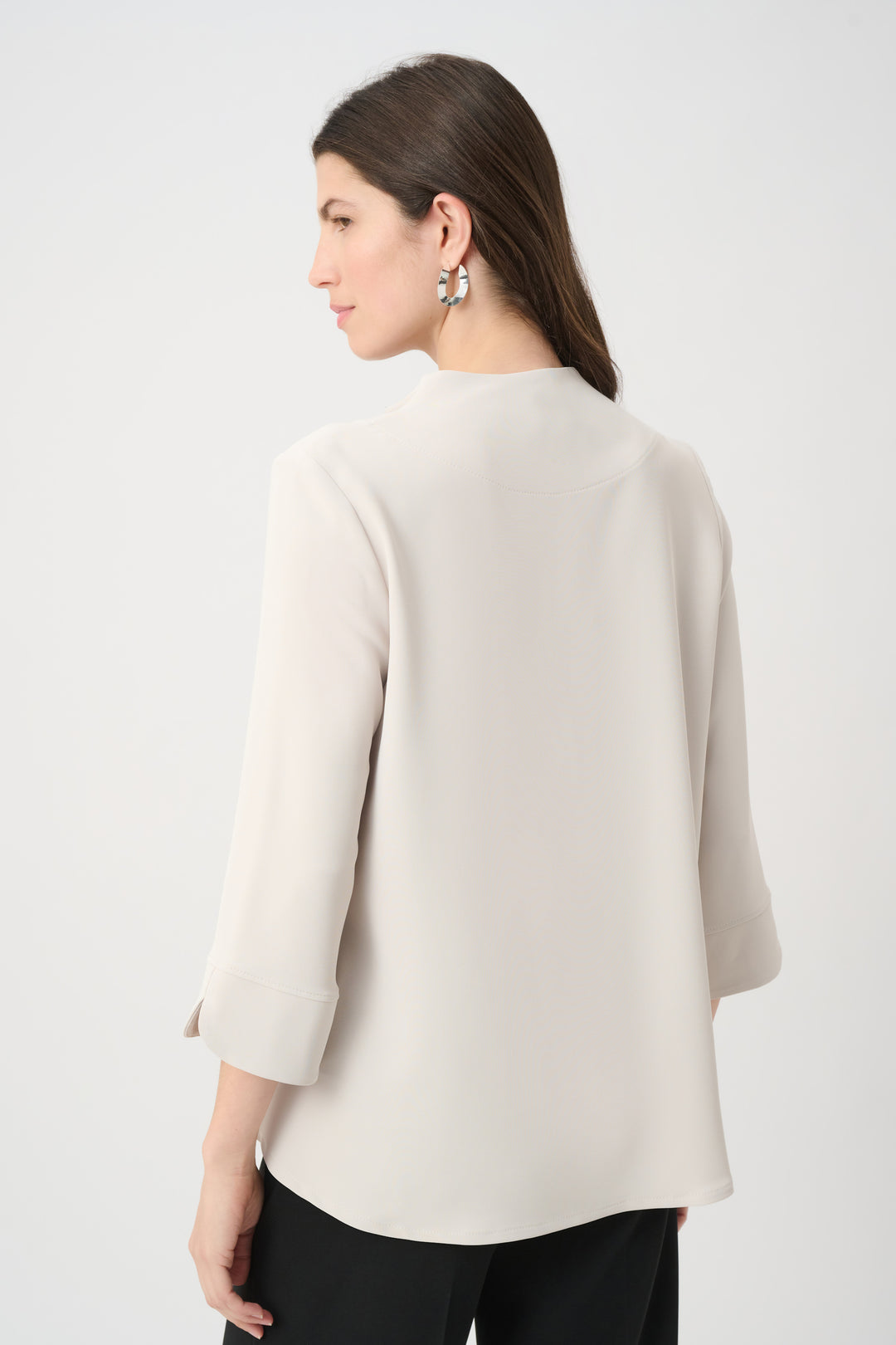 Woven Twill Swing Jacket With Statement Button 262063