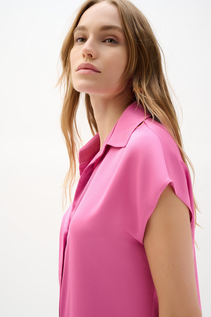 Recycled Satin Blouse With Dolman Sleeves 262076