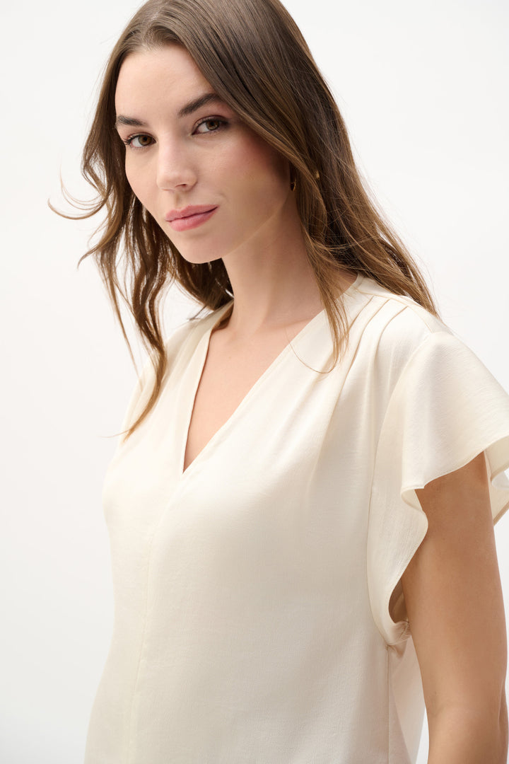 Recycled Satin Top With Butterfly Sleeves 262086