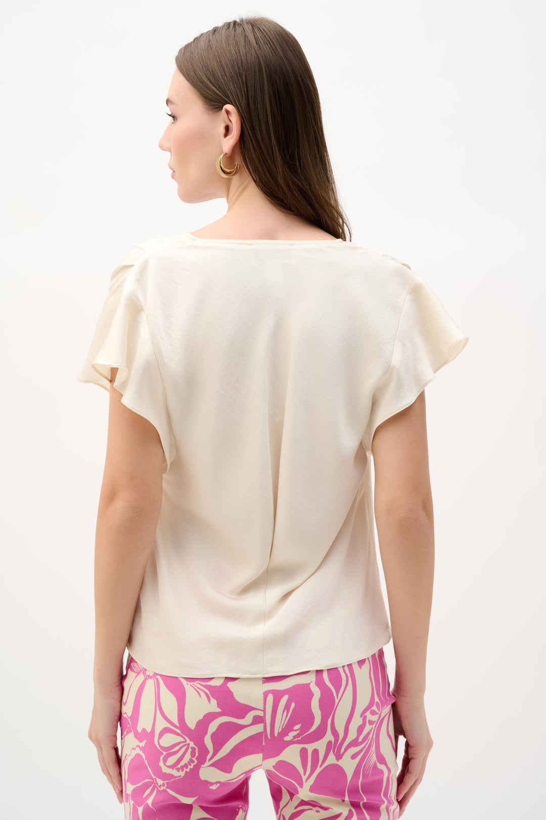 Recycled Satin Top With Butterfly Sleeves 262086