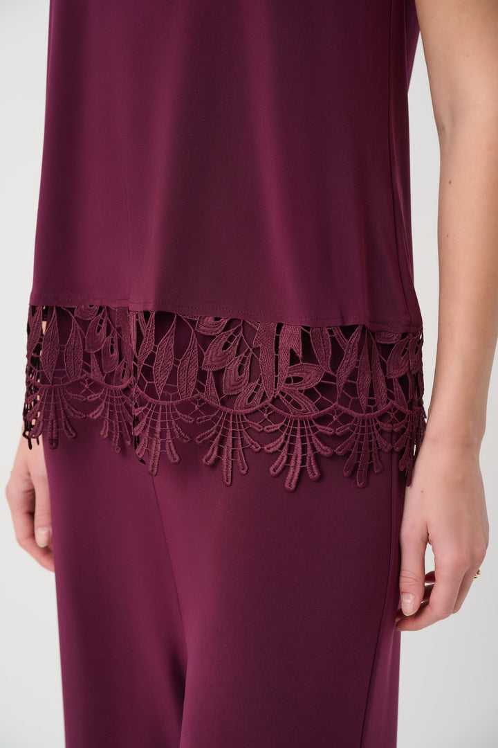 Lace Hem Sleeveless Top 262094W26