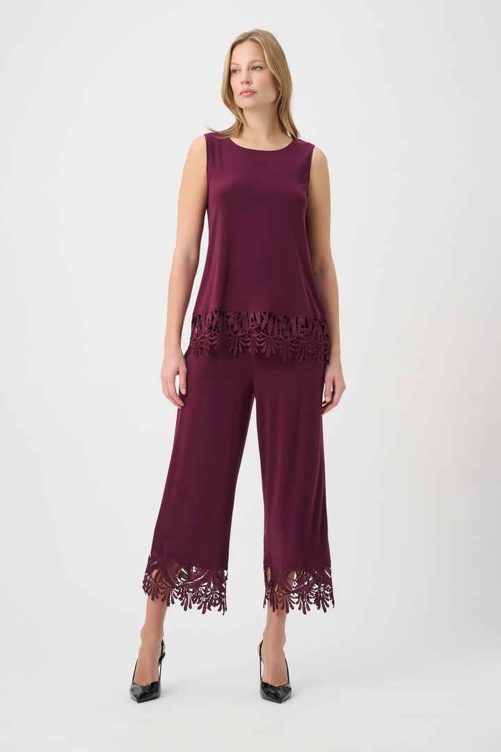 Lace Hem Sleeveless Top 262094W26