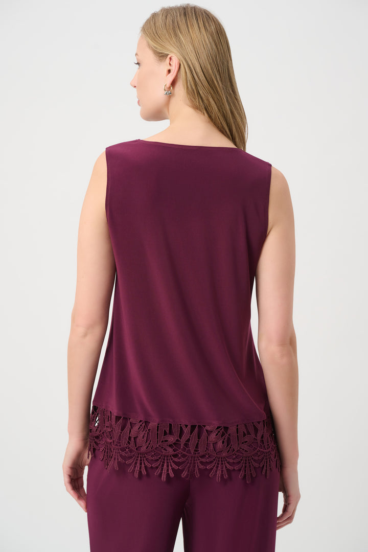 Lace Hem Sleeveless Top 262094W26
