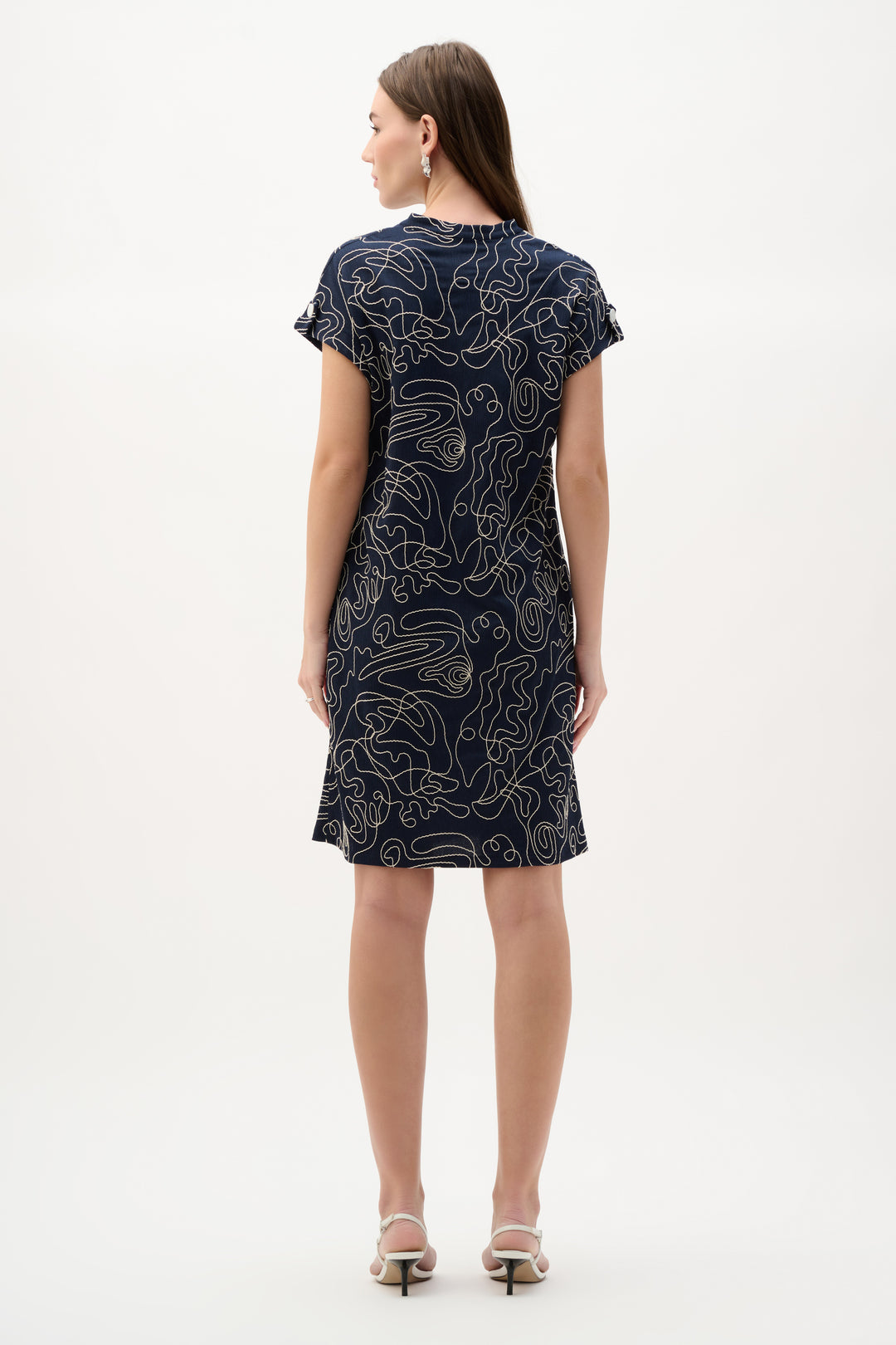 Novelty Abstract Print Trapeze Dress 262170