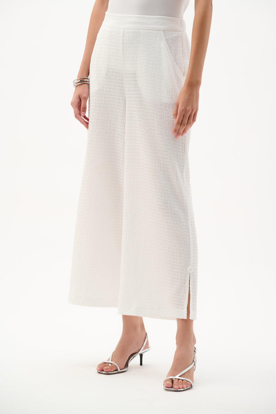 Textured Knit Pull-on Culotte Pants 262217