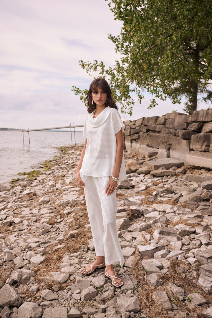 Textured Knit Pull-on Culotte Pants 262217