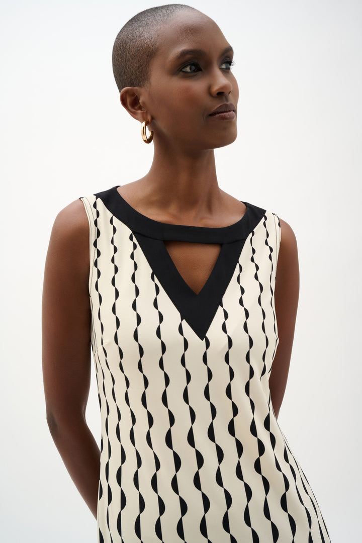 Silky Knit Geometric Print Sheath Dress 262218