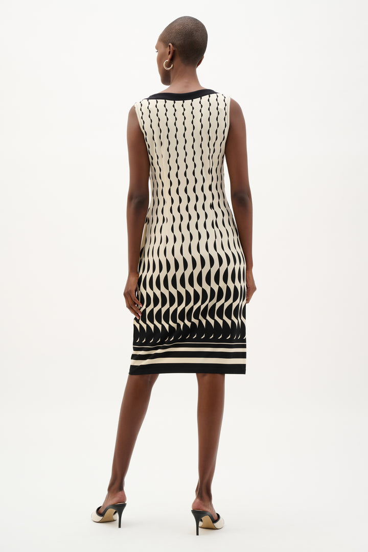 Silky Knit Geometric Print Sheath Dress 262218