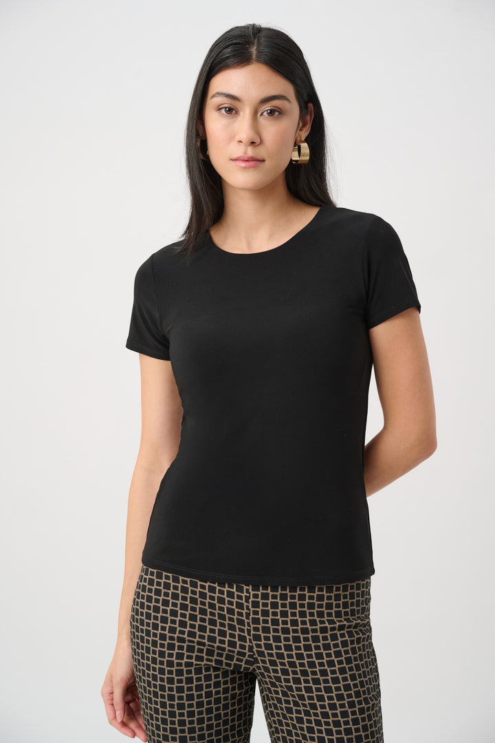 Silky Knit Fitted T-Shirt Style 262238F26