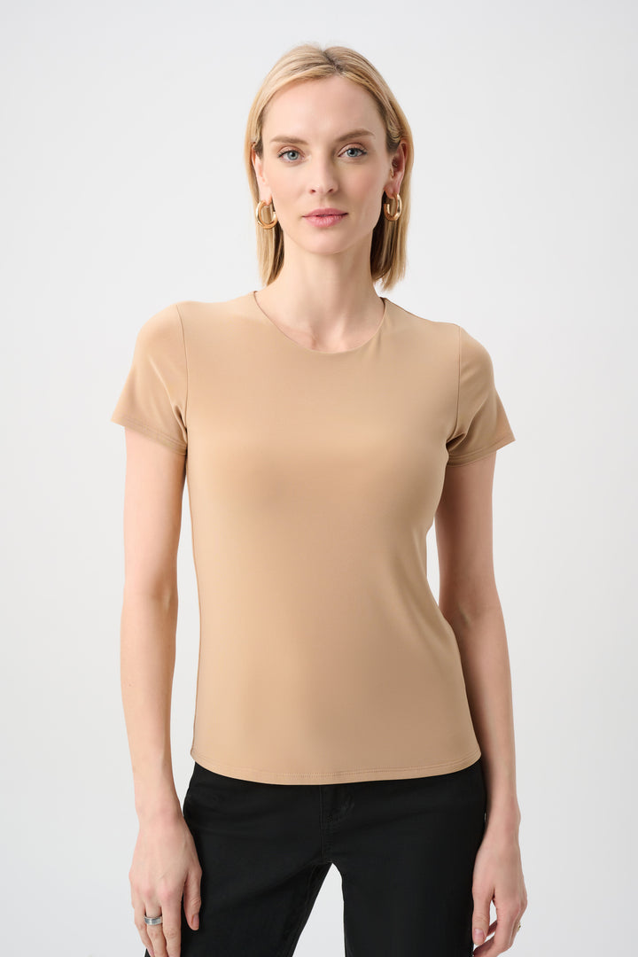 Silky Knit Fitted T-Shirt Style 262238F26