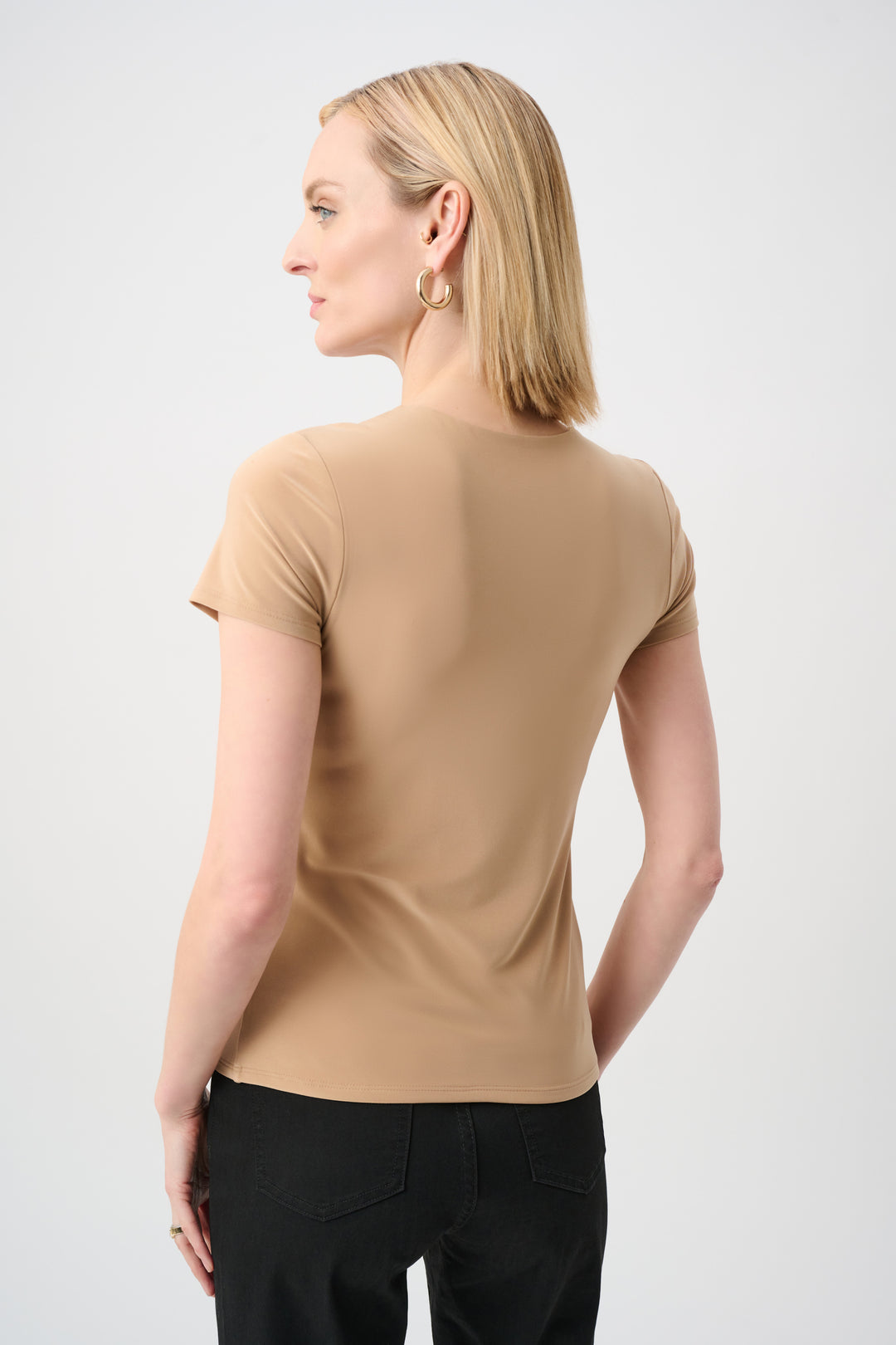 Silky Knit Fitted T-Shirt Style 262238F26
