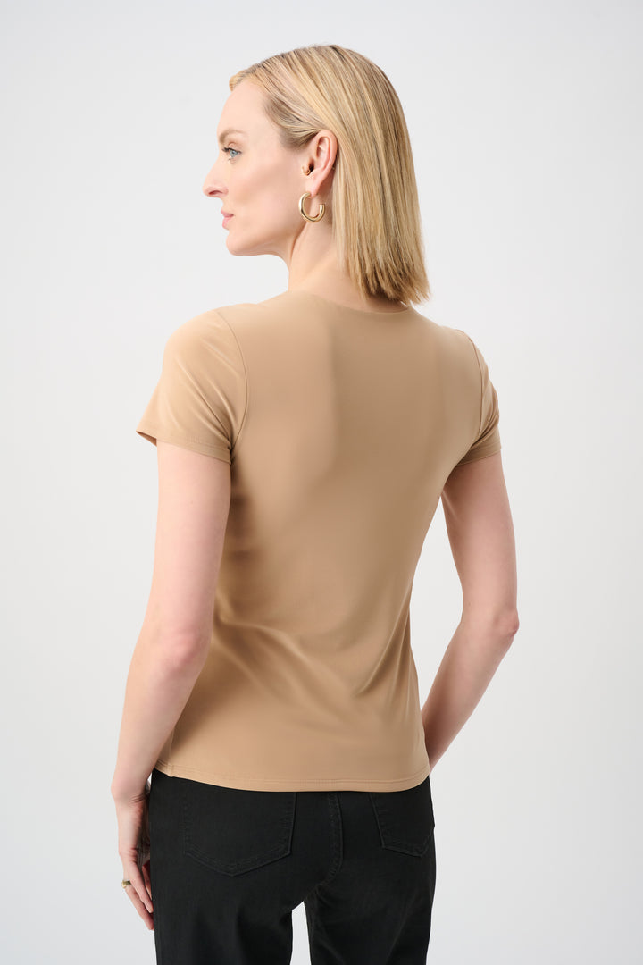 Silky Knit Fitted T-Shirt Style 262238F26