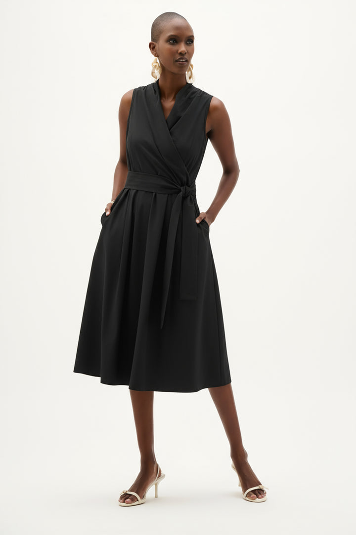 Stretch Poplin Fit And Flare Dress 262244
