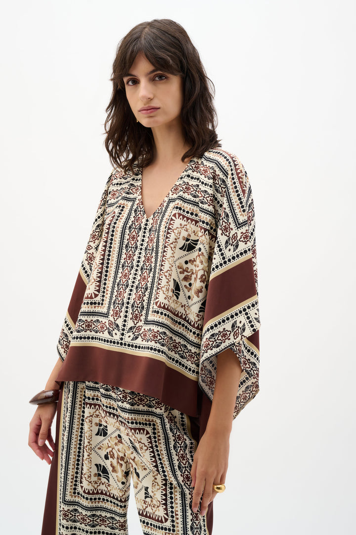Georgette Printed Poncho Top 262260