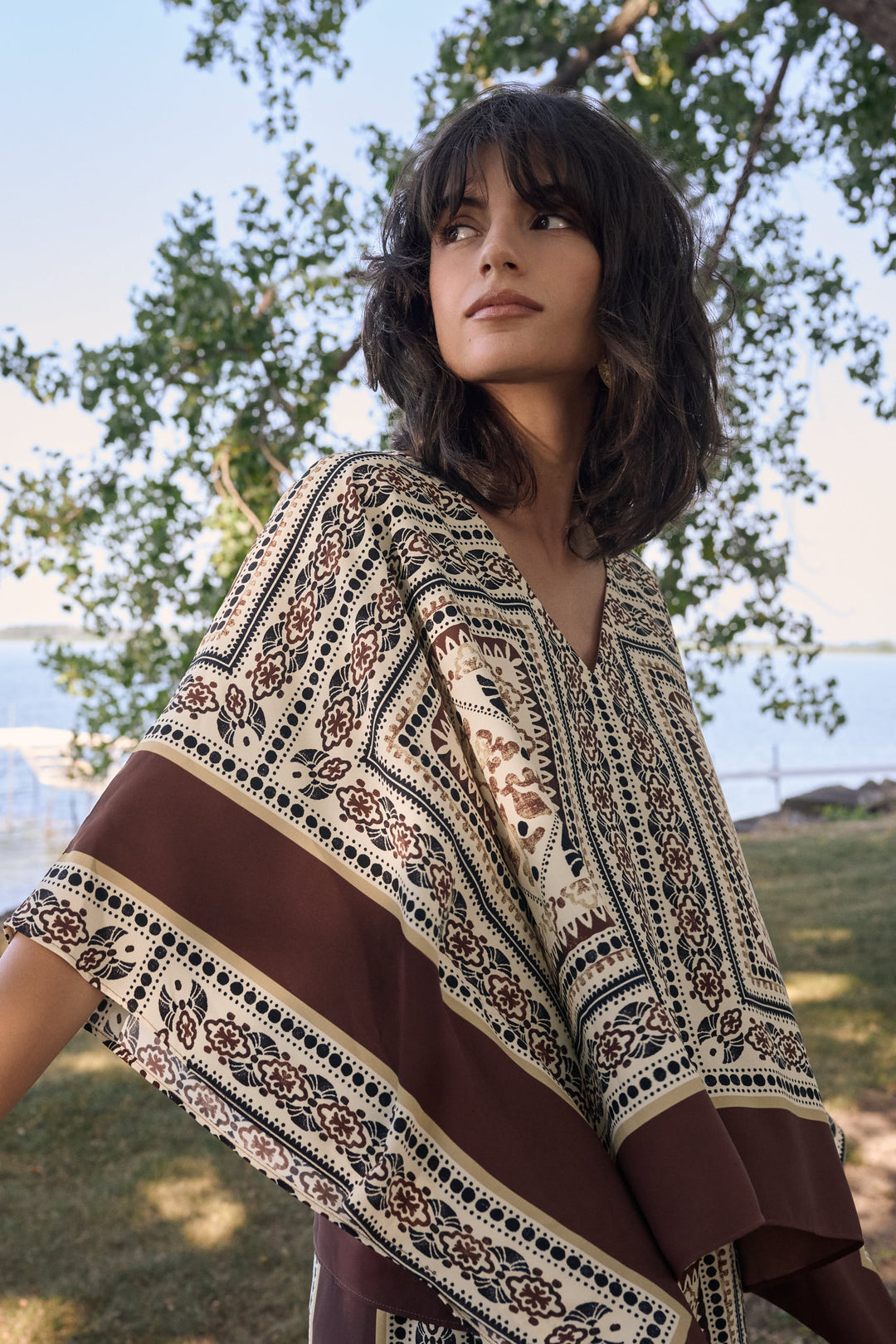 Georgette Printed Poncho Top 262260