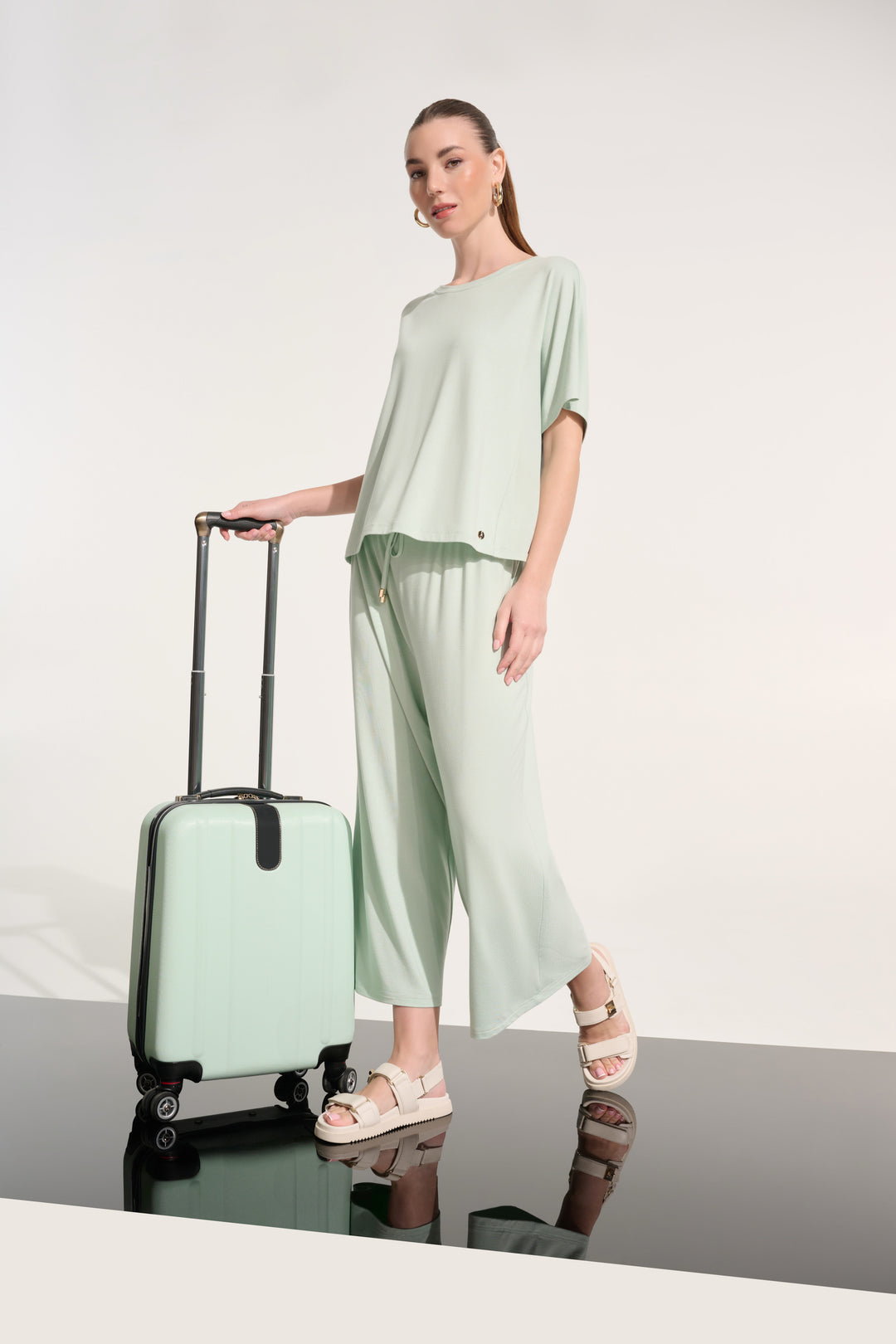 Jersey Boxy Top With Dolman Sleeves 262629