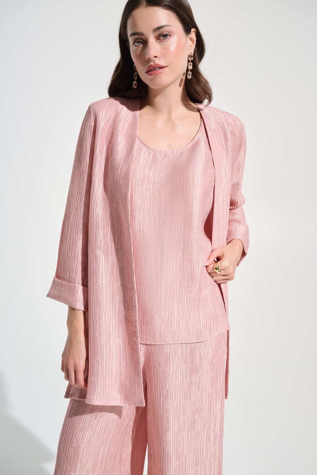 Crinkle Jacquard Straight Cover-Up 262720