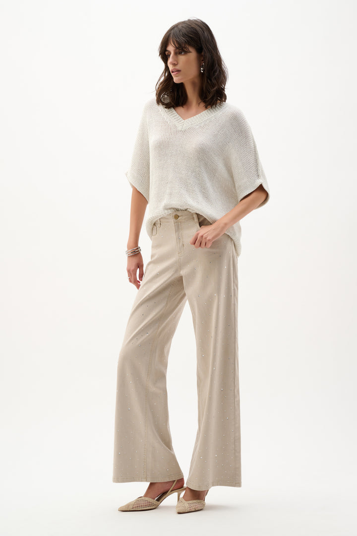 Viscose and Lurex Sweater Knit Relaxed Top 262925