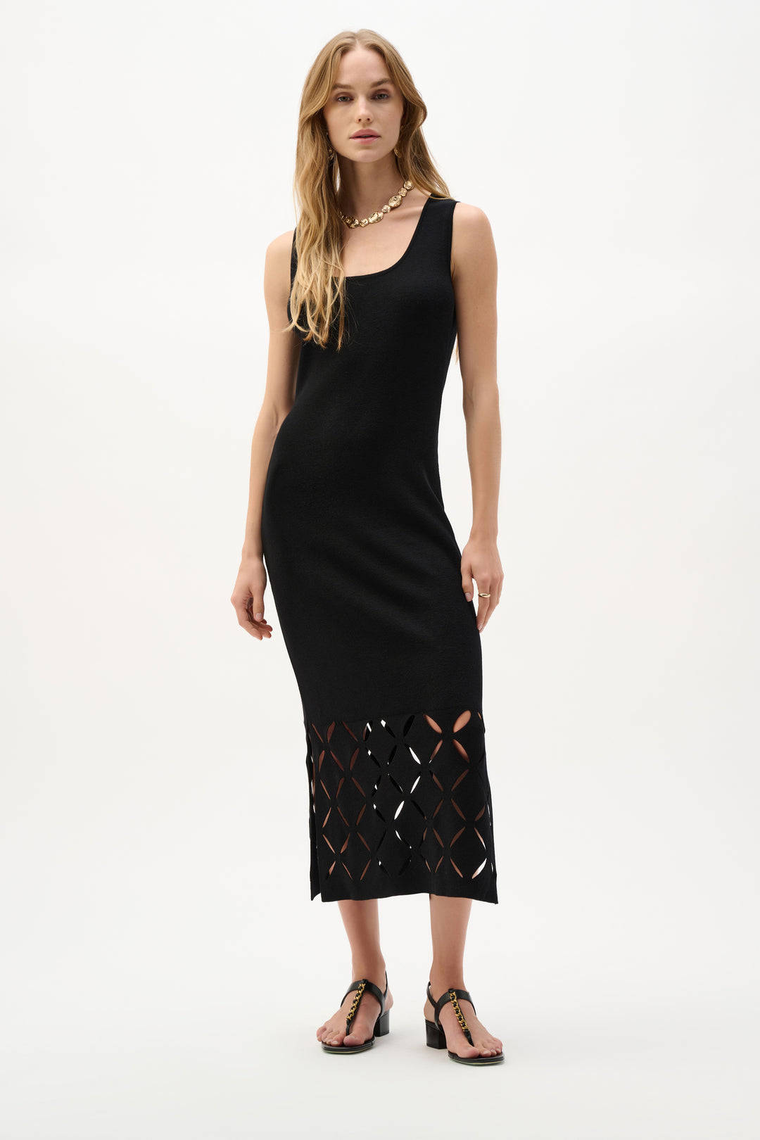 Viscose Sweater Knit Sleeveless Dress 262930