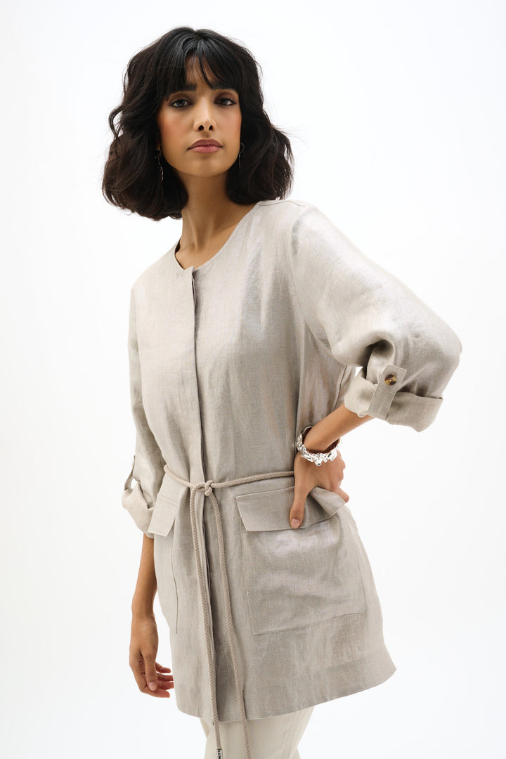 Foiled Linen Jacket 262979
