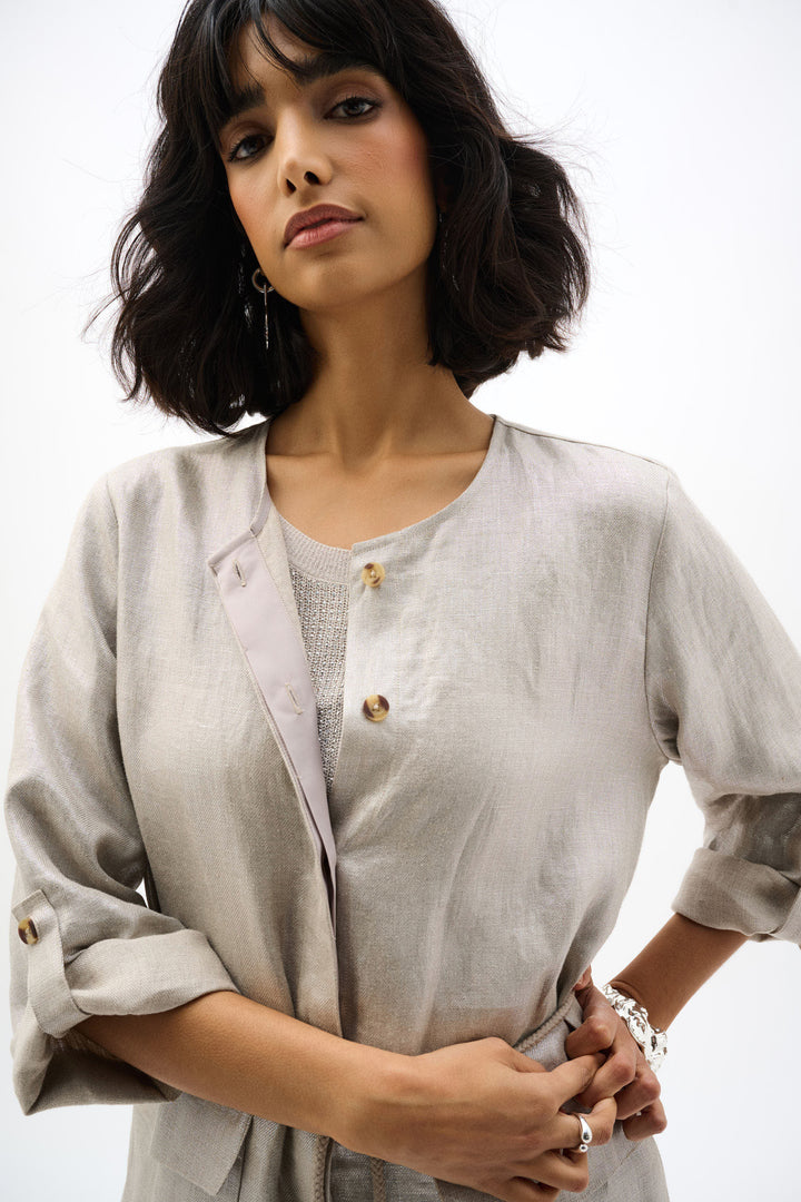 Foiled Linen Jacket 262979