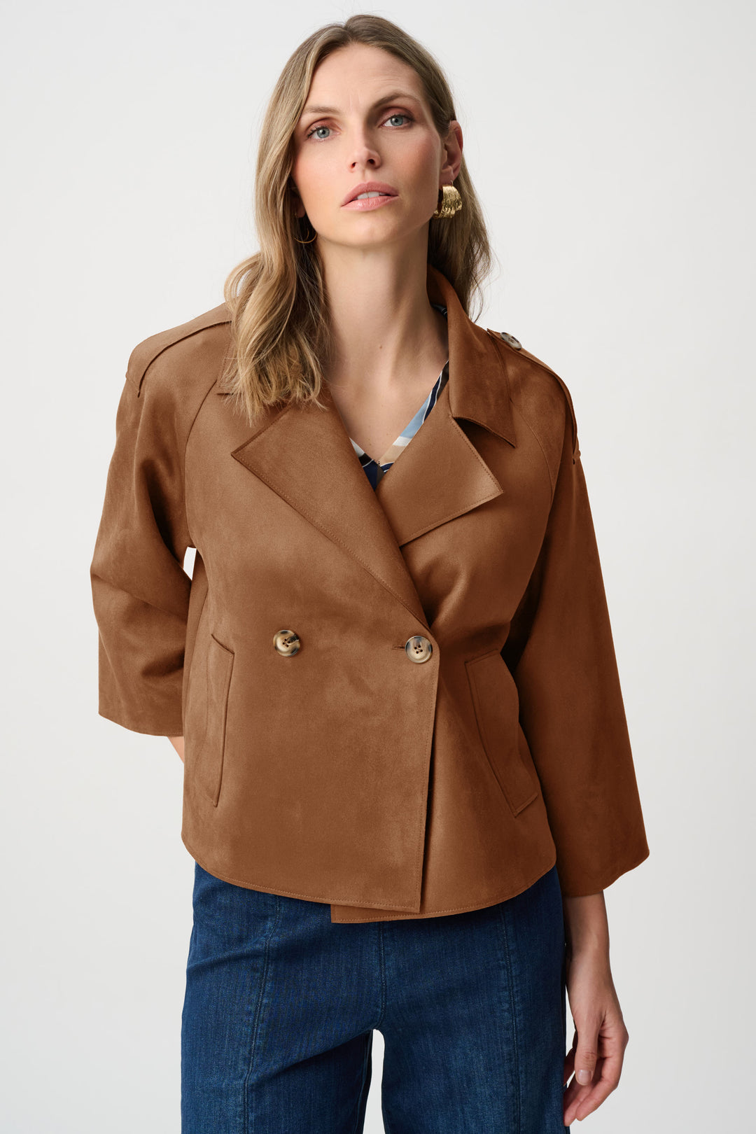 Scuba Suede Boxy Jacket Style 263000