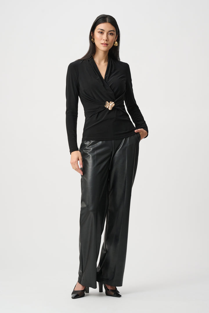 Silky Knit Twist Wrap Top Style 263004