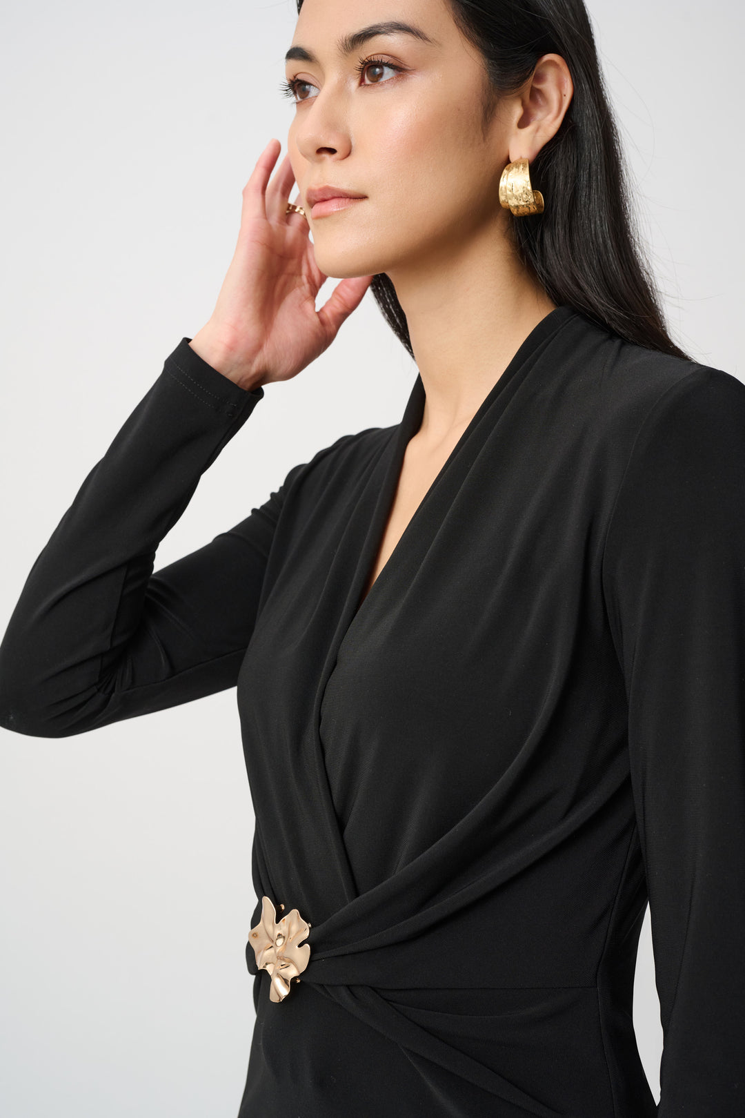 Silky Knit Twist Wrap Top Style 263004