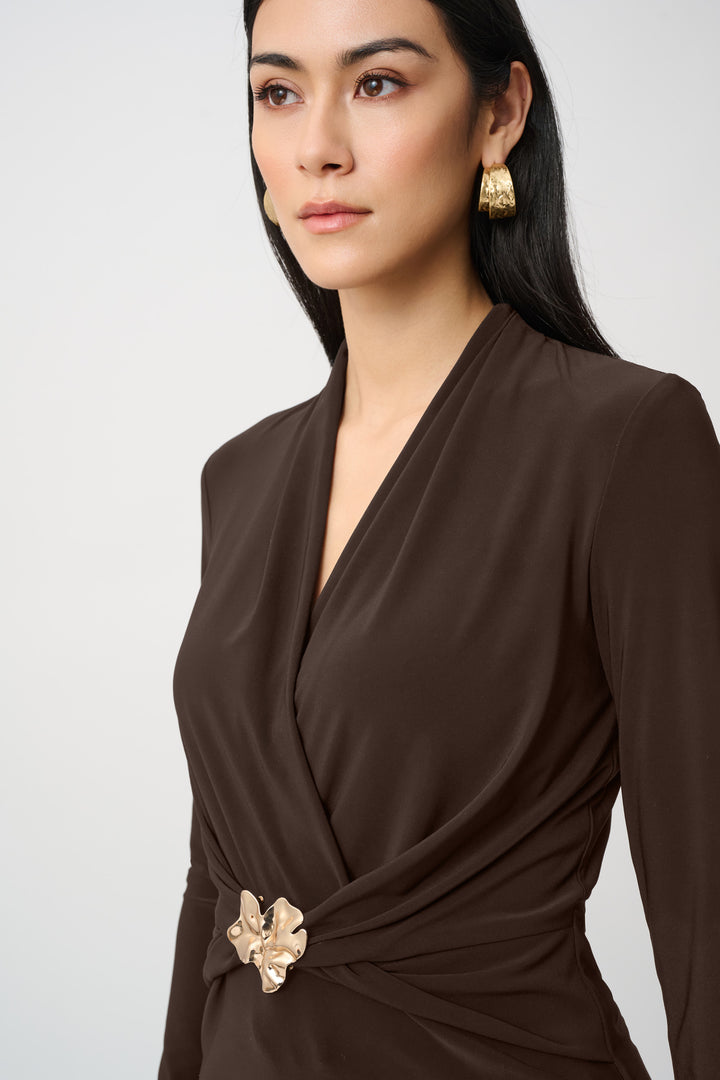 Silky Knit Twist Wrap Top Style 263004