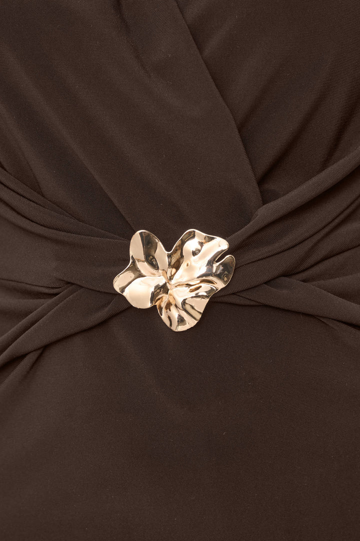 Silky Knit Twist Wrap Top Style 263004