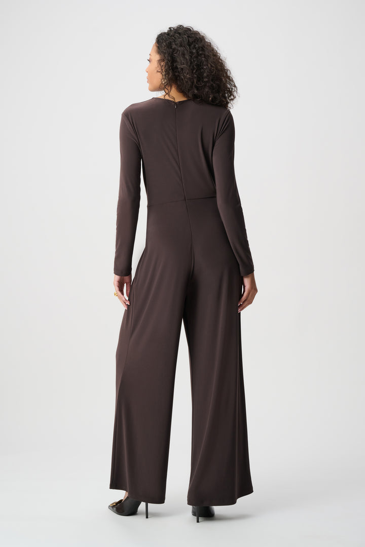 Silky Knit Wide-Leg Wrap Jumpsuit Style 263005
