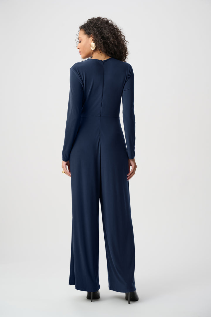 Silky Knit Wide-Leg Wrap Jumpsuit Style 263005