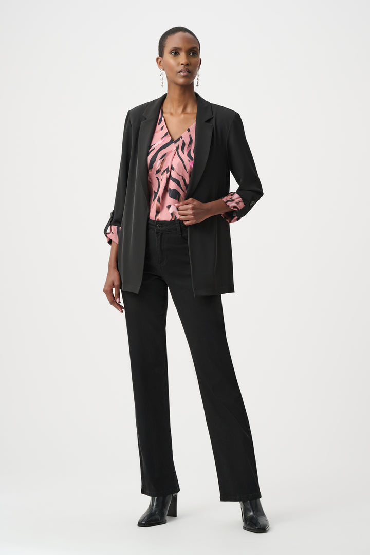 Woven Twill Printed Cuffs Blazer Style 263014