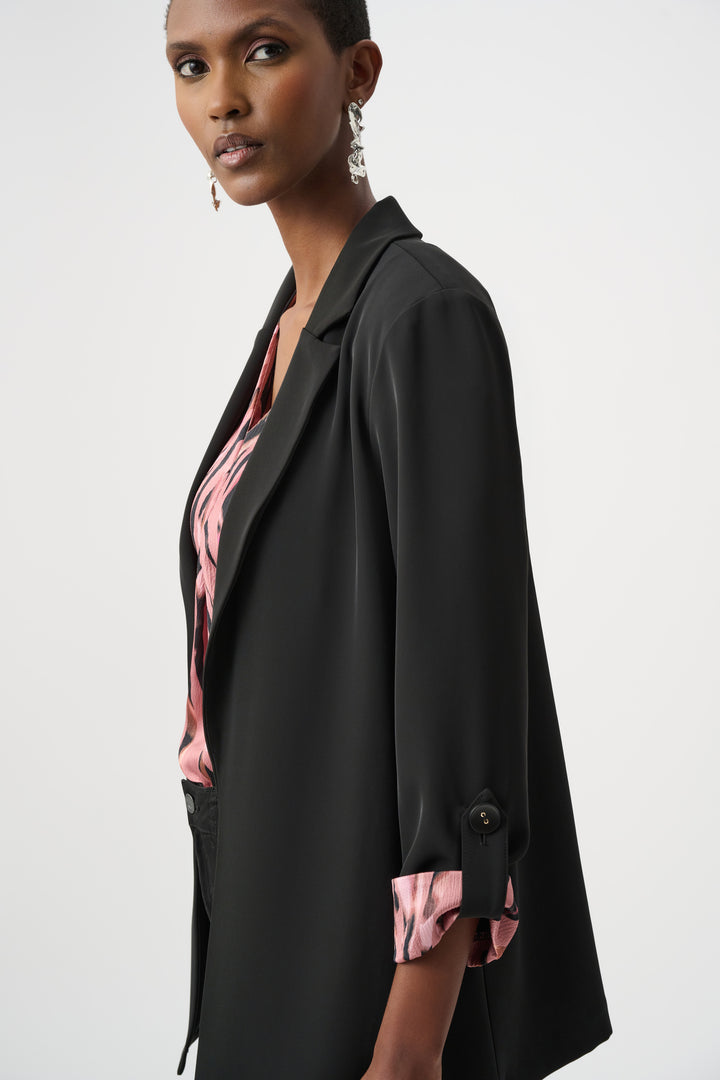 Woven Twill Printed Cuffs Blazer Style 263014