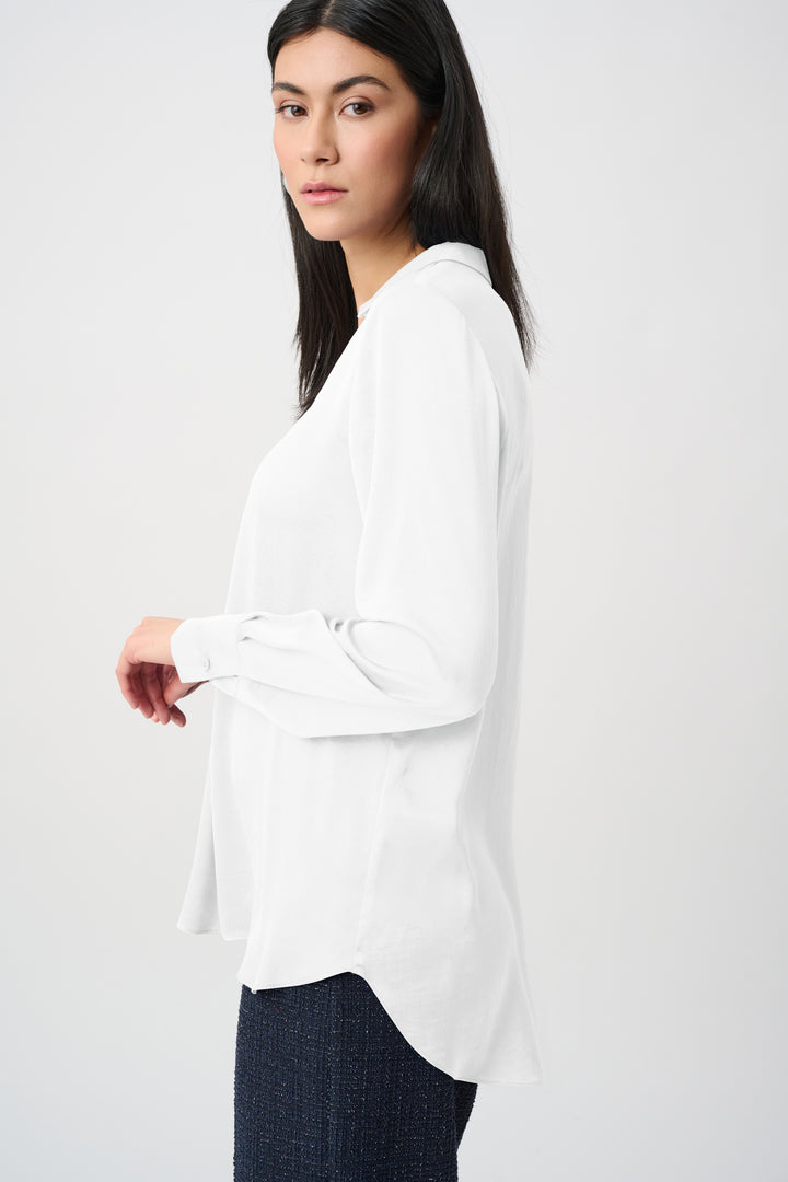 Recycled Satin Shirt-Collar Tunic Style 263025